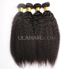 Ula Hair 13A Grade Malaysian Virgin Hair Kinky straight 3Bundles/Lot Malaysian hair Curly Kinky straight Hair Extension