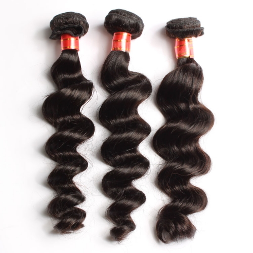 【12A 3PCS】Peruvian High Quality Loose Wave Virgin Human Hair 3 Bundles a lot Free Shipping
