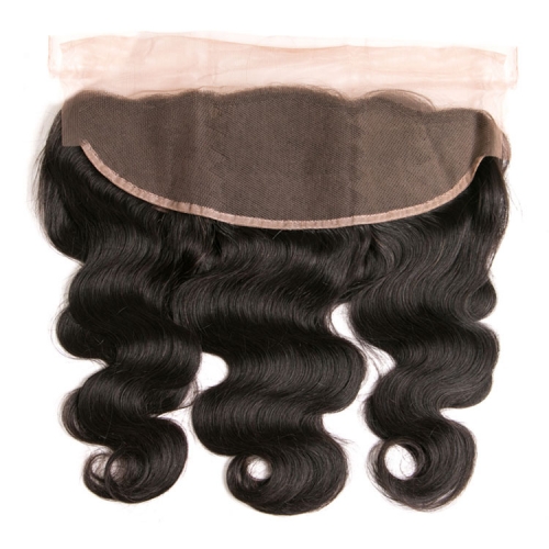 【12A】Ulahair Transparent HD Lace Frontal Body Wave 13x4 Lace Frontal Closure Natural 1B# Color