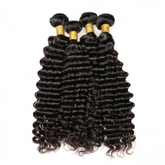 【13A 4PCS】Brazilian deep wave virgin hair human Brazilian Curly Hair Bundles mixed length Free Shipping