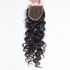 【12A】 Italy Curl 4*4 Lace Closure Middle/Free/Three Part Natural Color