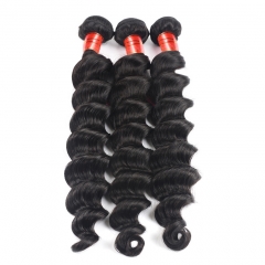 【12A 3PCS】Brazilian Loose Curly 3 bundles Virgin Loose Deep Wave Human Hair Free Shipping