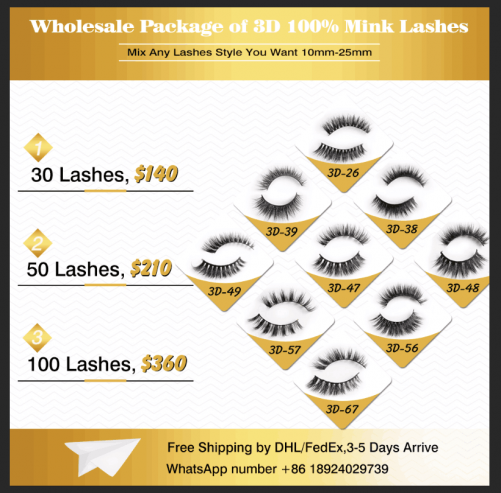 3D 5D Mink Eyelashes Wholesale