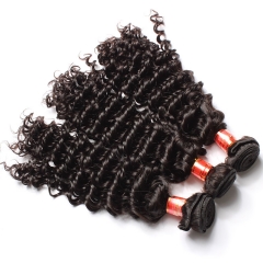 【12A 4PCS】Malaysian Deep Wave Hair Bundles Curly Virgin Human Hair No Shedding No Tangle Free Shipping